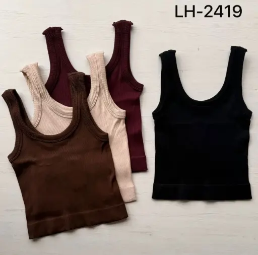 [lh1419] MEDIA DOCENA TOP ACANALADO