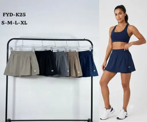 [FYD-K25] MEDIA DOCENA - FALDA ALO DEPORTIVA CON SHORT