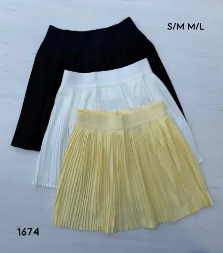 [1674] MEDIA DOCENA - FALDA SHORT PLISADA DEPORTIVA 