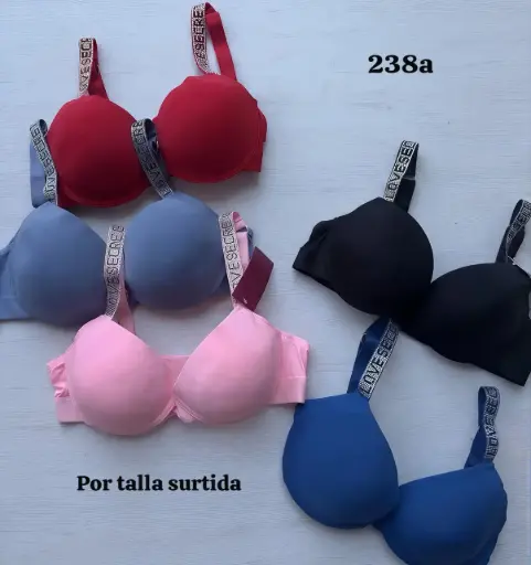 [238A] DOCENA SELLADA- BRASIER CON BRILLOS